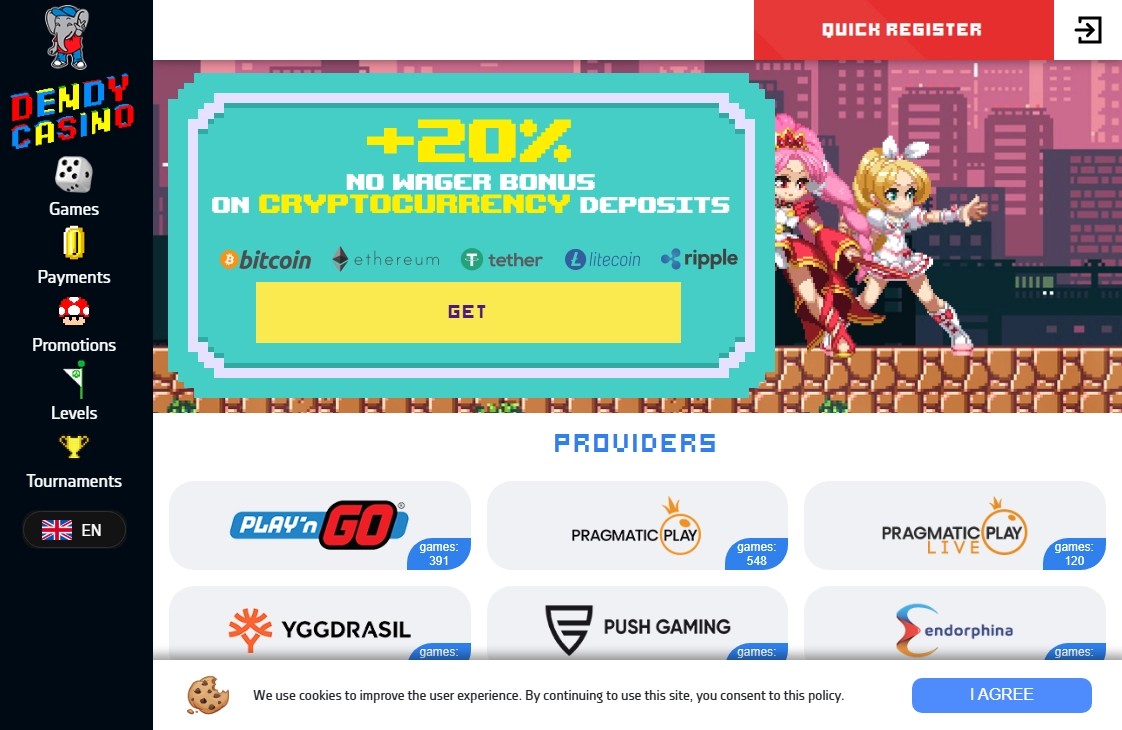 Dendy Casino Desktop screenshot